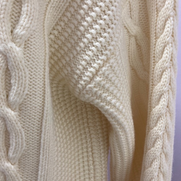 White Mens 100% Merino Wool Sweater Size M - Picture 3 of 6